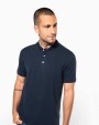 KARIBAN Kurzarm-Polohemd für Herren mit Maokragen Poloshirt personalisierbar
