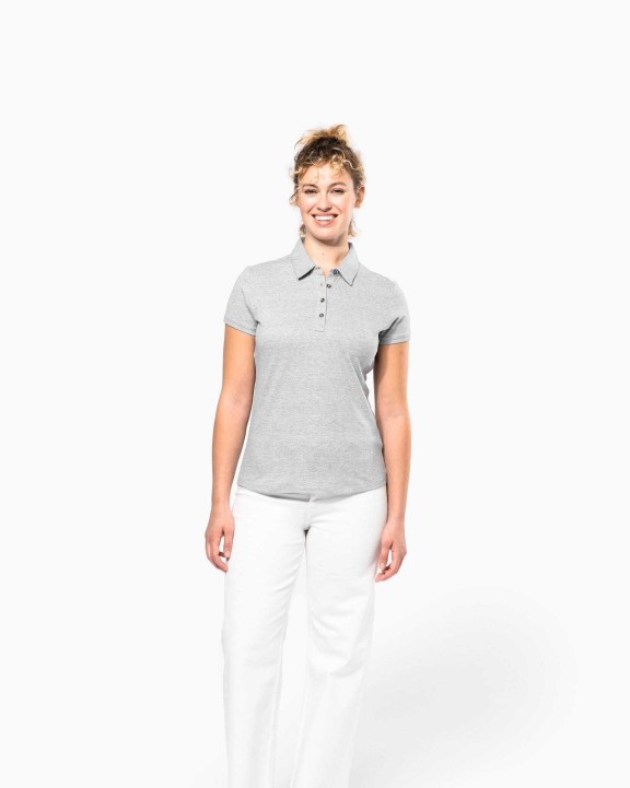 KARIBAN Jersey-Kurzarm-Polohemd für Damen Poloshirt personalisierbar