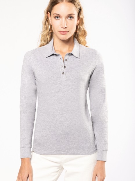 Polos à personnaliser KARIBAN Polo jersey manches longues femme 