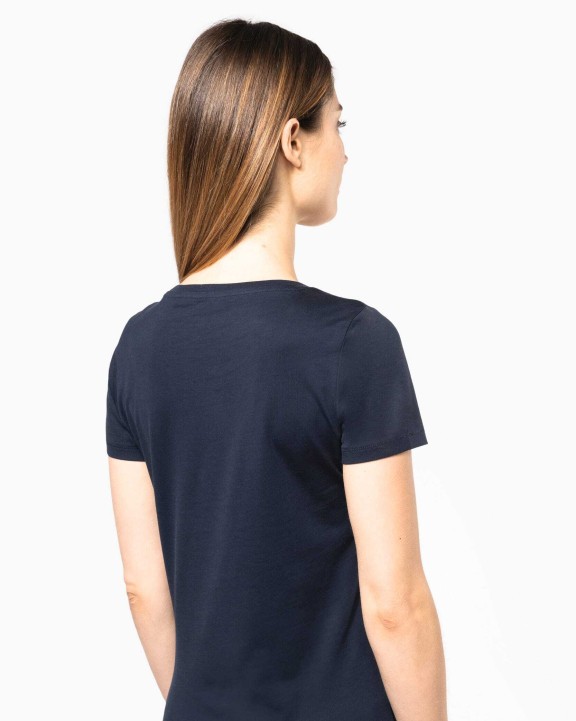 KARIBAN Damen-T-Shirt Supima® mit kurzen Ärmeln und Rundhalsausschnitt T-Shirt personalisierbar