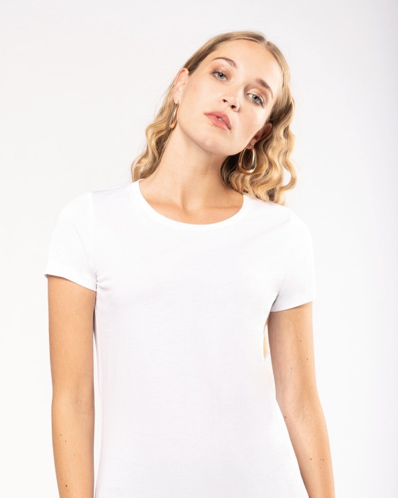 T-shirt KARIBAN Dames-t-shirt Supima® ronde hals korte mouwen voor bedrukking &amp; borduring