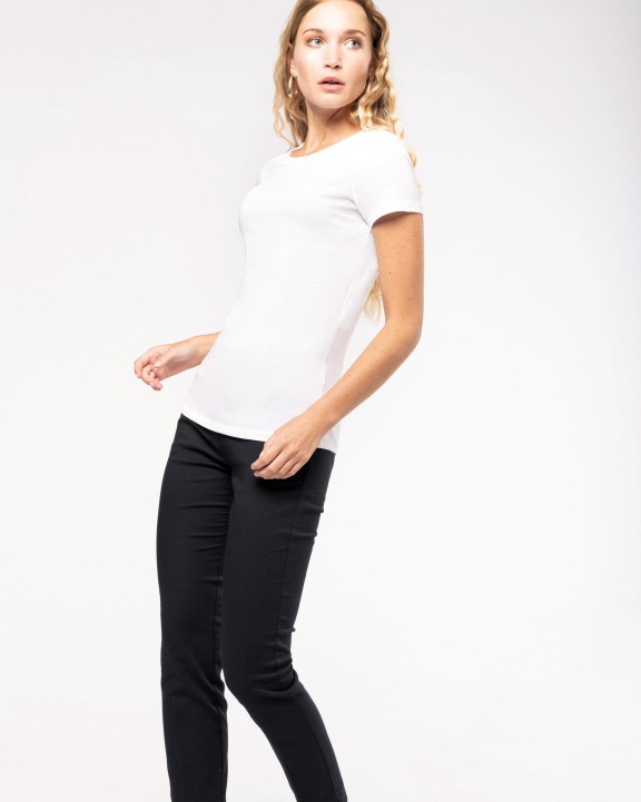 T-shirt KARIBAN Dames-t-shirt Supima® ronde hals korte mouwen voor bedrukking &amp; borduring