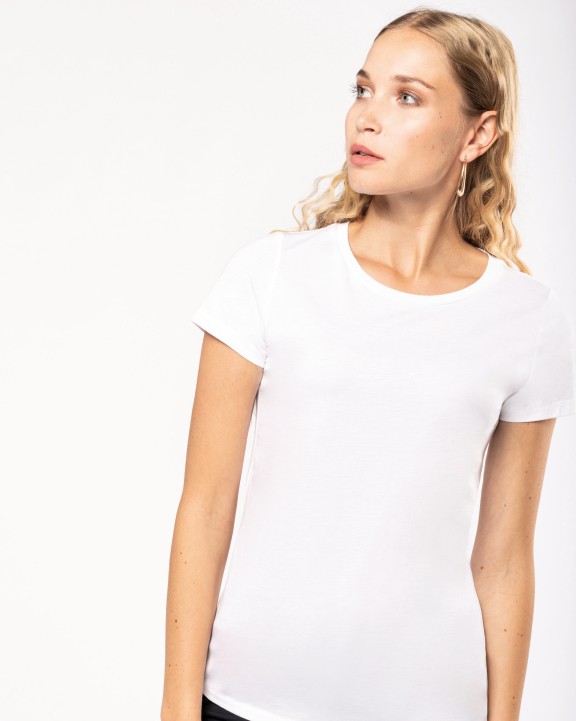 T-shirt KARIBAN Dames-t-shirt Supima® ronde hals korte mouwen voor bedrukking &amp; borduring