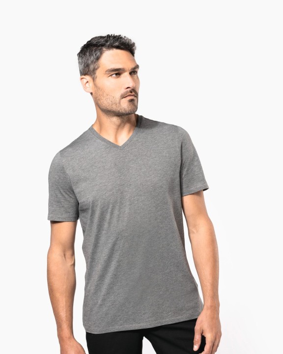 T-shirt KARIBAN Heren-t-shirt Supima® V-hals korte mouwen voor bedrukking &amp; borduring