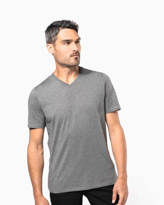 KARIBAN Herren-T-Shirt Supima® mit V-Ausschnitt und kurzen Ärmeln T-Shirt personalisierbar
