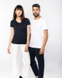KARIBAN Damen-T-Shirt Supima® mit V-Ausschnitt und kurzen Ärmeln T-Shirt personalisierbar