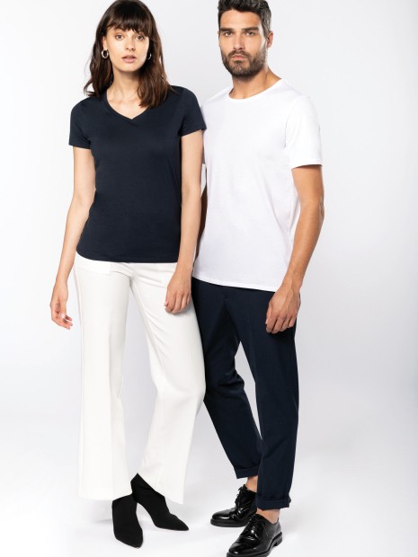 T-Shirts à personnaliser KARIBAN T-shirt Supima® col V manches courtes femme 