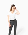 KARIBAN Damen-T-Shirt Supima® mit V-Ausschnitt und kurzen Ärmeln T-Shirt personalisierbar