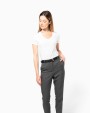 KARIBAN Damen-T-Shirt Supima® mit V-Ausschnitt und kurzen Ärmeln T-Shirt personalisierbar