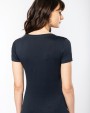 KARIBAN Damen-T-Shirt Supima® mit V-Ausschnitt und kurzen Ärmeln T-Shirt personalisierbar
