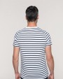 KARIBAN Gestreiftes Kurzarm-T-Shirt im Marine-Stil mit Tasche T-Shirt personalisierbar