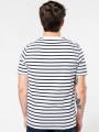 T-Shirts à personnaliser KARIBAN T-shirt rayé marin avec poche manches courtes homme 