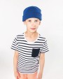 T-shirt personnalisable KARIBAN T-shirt rayé marin avec poche manches courtes enfant