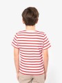 T-Shirts à personnaliser KARIBAN T-shirt rayé marin avec poche manches courtes enfant 