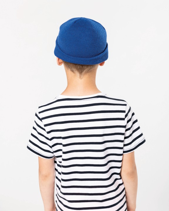 T-shirt personnalisable KARIBAN T-shirt rayé marin avec poche manches courtes enfant