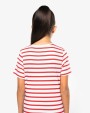 KARIBAN Gestreiftes Kurzarm-T-Shirt mit Tasche für Kinder im Marine-Stil T-Shirt personalisierbar