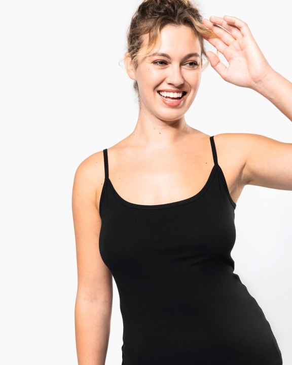 T-shirt KARIBAN Damestop met schouderbandjes voor bedrukking &amp; borduring