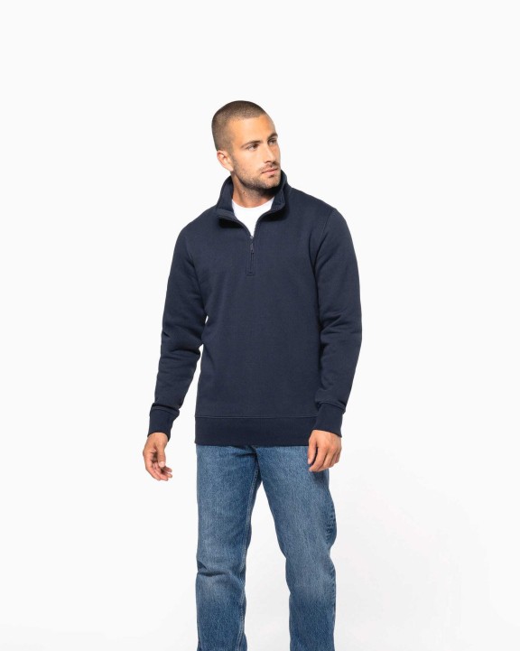 KARIBAN Sweatshirt mit Reißverschlusskragen Sweatshirt personalisierbar