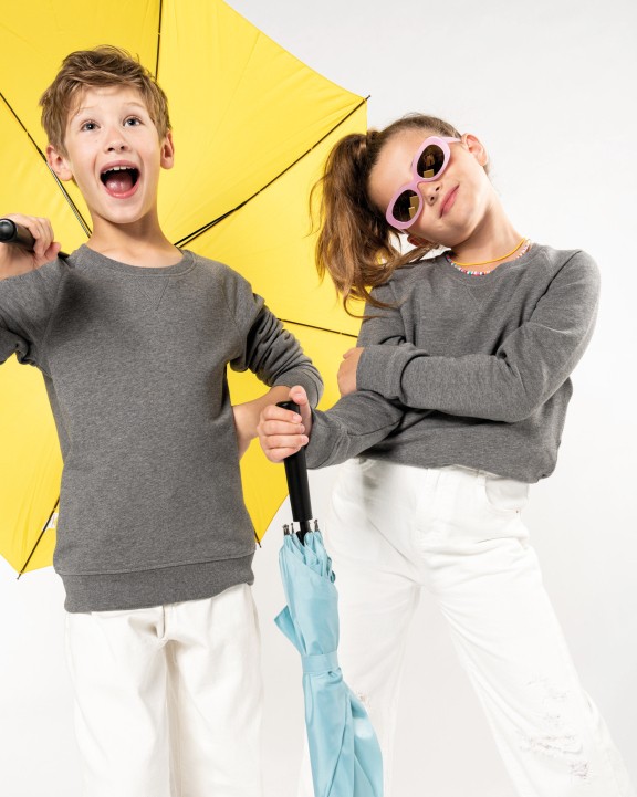 Sweat-shirt personnalisable KARIBAN Sweat-shirt Bio manches raglan enfant