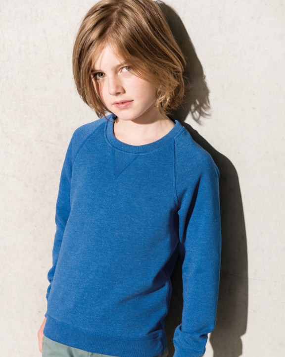 Sweat-shirt personnalisable KARIBAN Sweat-shirt Bio manches raglan enfant