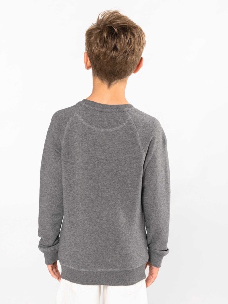 Sweat-shirts à personnaliser KARIBAN Sweat-shirt Bio manches raglan enfant 