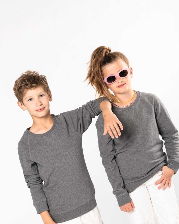 Sweater KARIBAN Sweater bio raglanmouwen kids voor bedrukking &amp; borduring