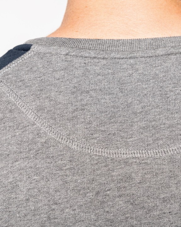 Sweat-shirt personnalisable KARIBAN Sweat-shirt French Terry Bio bicolore col rond manches raglan homme