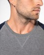 Sweat-shirt personnalisable KARIBAN Sweat-shirt French Terry Bio bicolore col rond manches raglan homme