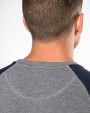 Sweat-shirt personnalisable KARIBAN Sweat-shirt French Terry Bio bicolore col rond manches raglan homme