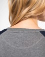 Sweat-shirt personnalisable KARIBAN Sweat-shirt French Terry Bio bicolore col rond manches raglan femme
