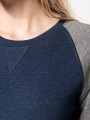 Sweat-shirts à personnaliser KARIBAN Sweat-shirt French Terry Bio bicolore col rond manches raglan femme 