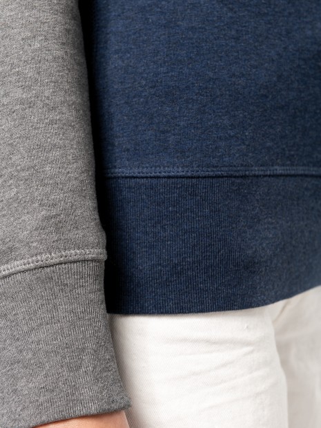 Sweat-shirts à personnaliser KARIBAN Sweat-shirt French Terry Bio bicolore col rond manches raglan femme 