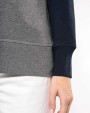 Sweat-shirt personnalisable KARIBAN Sweat-shirt French Terry Bio bicolore col rond manches raglan femme