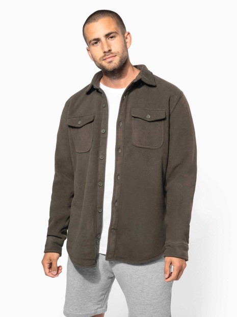 Laines polaires à personnaliser KARIBAN Surchemise polaire doublée sherpa polaire homme 