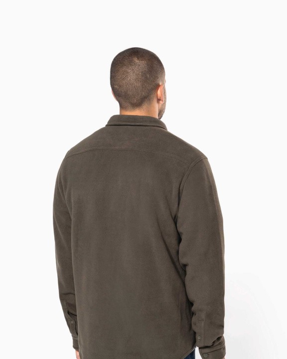 KARIBAN Fleece-Hemdjacke mit Sherpa-Futter Polar Fleece personalisierbar
