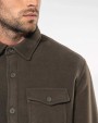 KARIBAN Fleece-Hemdjacke mit Sherpa-Futter Polar Fleece personalisierbar