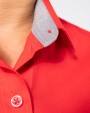 KARIBAN Langarm-Baumwollhemd für Damen Hemd personalisierbar
