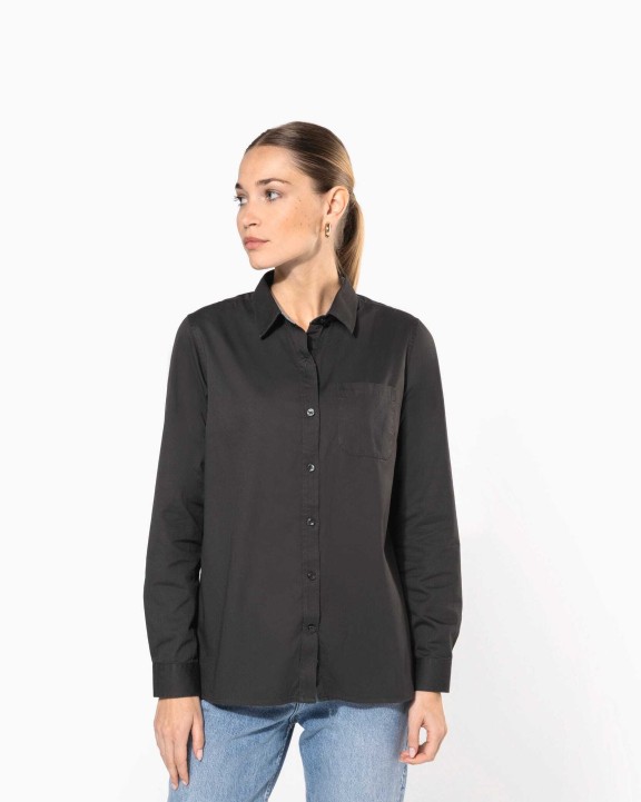 Chemise personnalisable KARIBAN Chemise coton Nevada manches longues femme