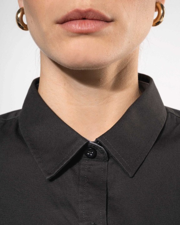 KARIBAN Langarm-Baumwollhemd für Damen Hemd personalisierbar