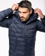 KARIBAN Leichter Herren-Daunenparka mit Kapuze Jacke personalisierbar