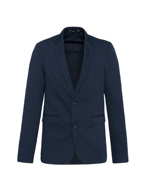 KARIBAN Veste maille homme night navy heather personnalisable