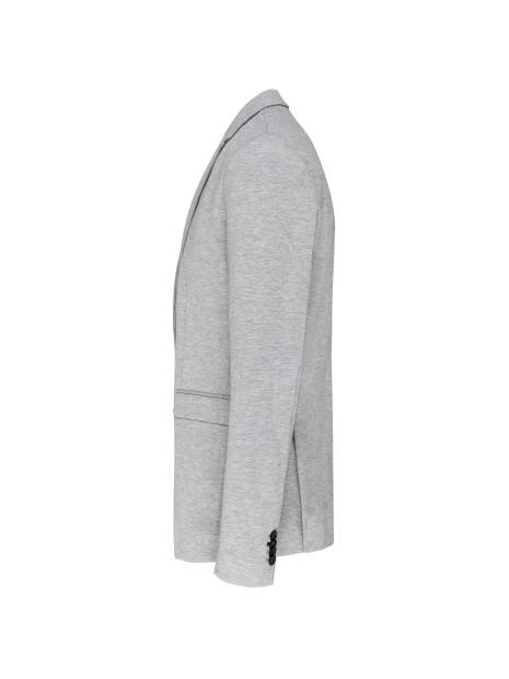 KARIBAN Veste maille homme light grey heather personnalisable