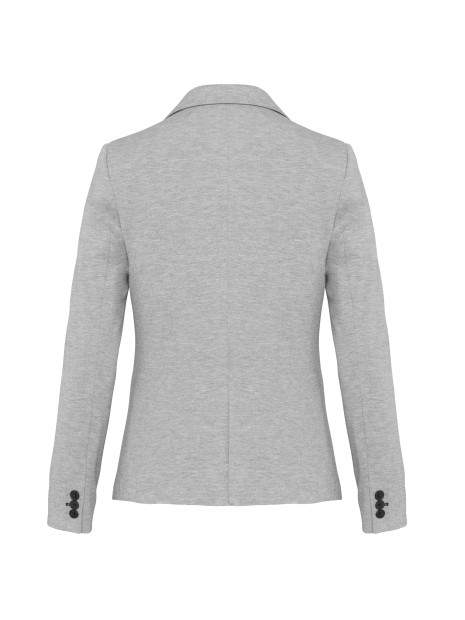 KARIBAN Veste maille femme light grey heather personnalisable