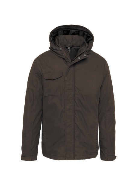 KARIBAN Parka avec capuche deep khaki personnalisable