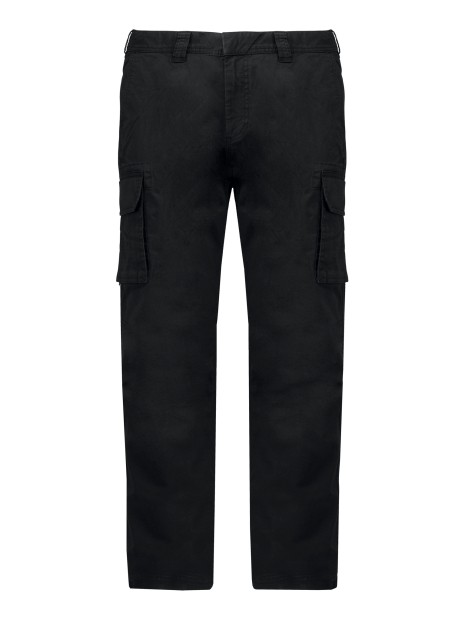 KARIBAN Pantalon multipoches homme noir personnalisable