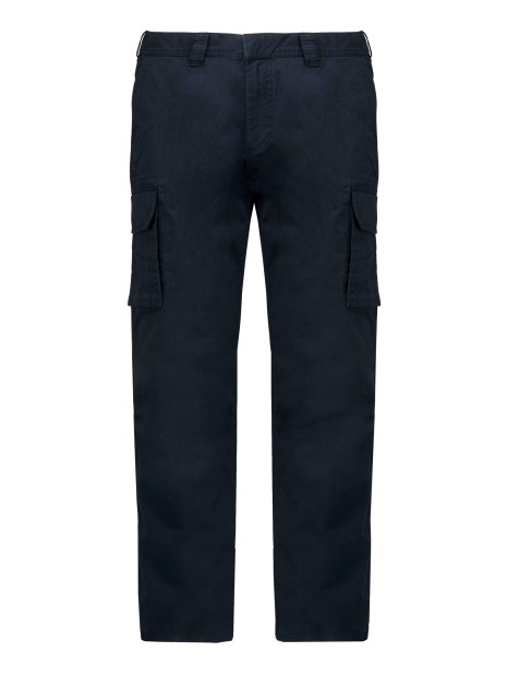 KARIBAN Pantalon multipoches homme bleu marine foncé personnalisable
