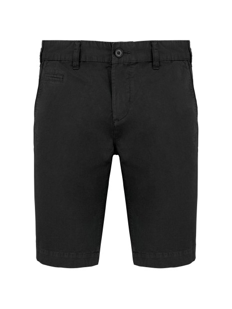 KARIBAN Bermuda aspect délavé homme charcoal délavé personnalisable