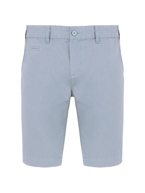 KARIBAN Bermuda aspect délavé homme washed smoky blue personnalisable