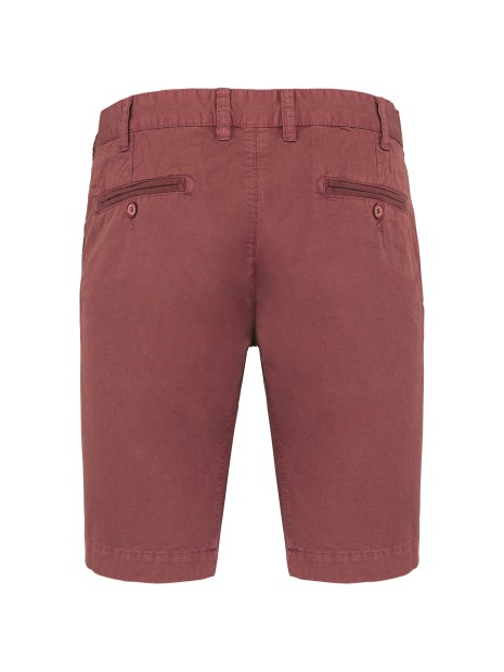 KARIBAN Bermuda aspect délavé homme washed marsala personnalisable