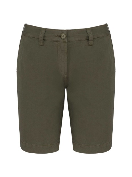 KARIBAN Bermuda aspect délavé femme  personnalisable